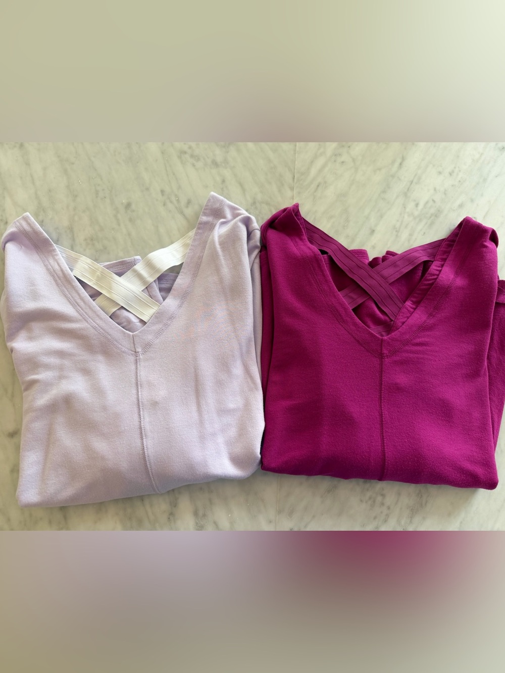 Lilly Pulitzer V-Neck Sweaters with Strappy Back in Lilac & Magenta